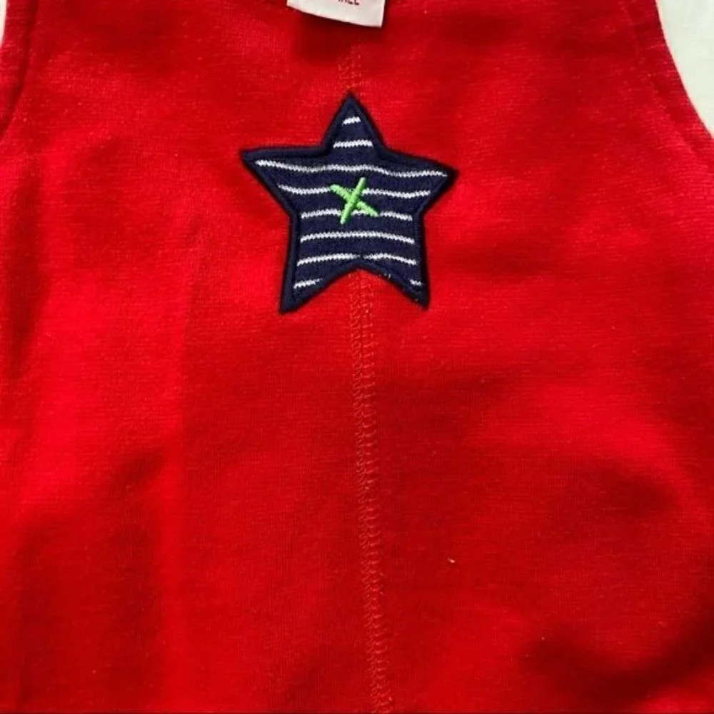 Gymboree Vintage Star Jumper Dress Red 9-18M